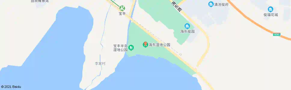 昆明海东湿地公园_公交站地图_昆明公交_妙搜公交查询2025