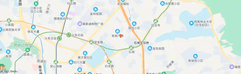 昆明白云路东段_公交站地图_昆明公交_妙搜公交查询2025