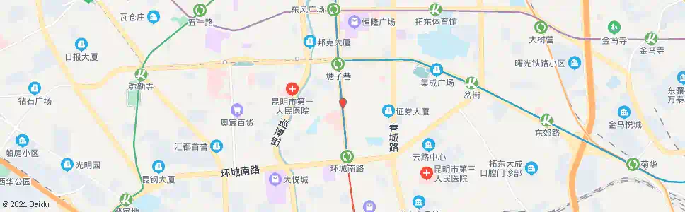 昆明和平村(北京路)_公交站地图_昆明公交_妙搜公交查询2025