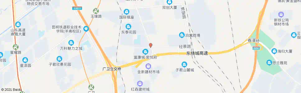昆明顺通大道路口经景路_公交站地图_昆明公交_妙搜公交查询2025