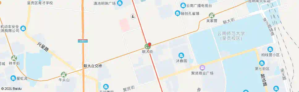 昆明联大街口_公交站地图_昆明公交_妙搜公交查询2025