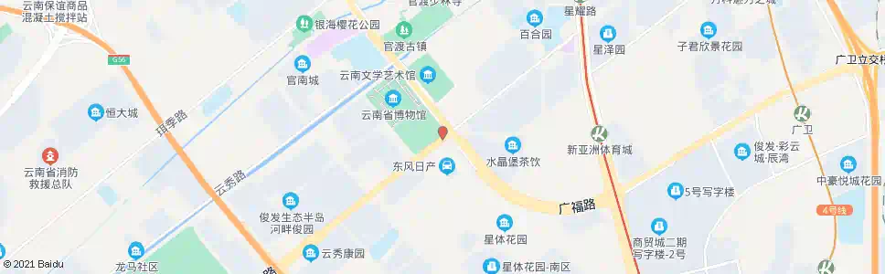 昆明广福路口(古渡口路)_公交站地图_昆明公交_妙搜公交查询2025
