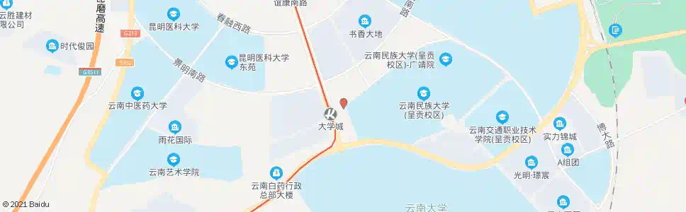 昆明雨花公交枢纽站(大学城地铁站)_公交站地图_昆明公交_妙搜公交查询2025