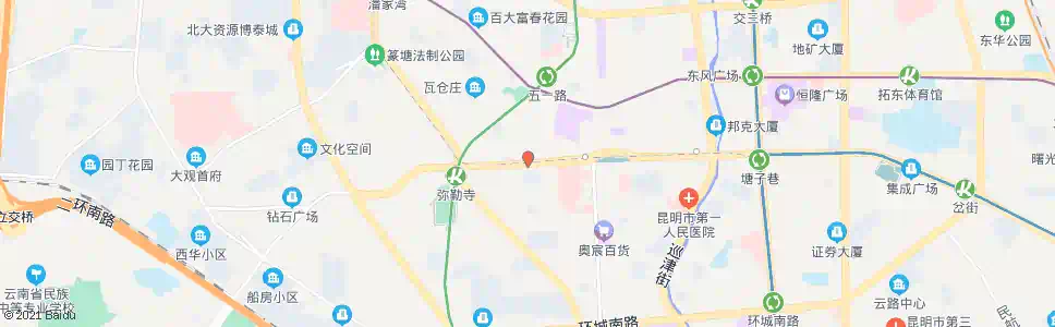 昆明靖国路口_公交站地图_昆明公交_妙搜公交查询2025