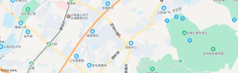 昆明铂金大道_公交站地图_昆明公交_妙搜公交查询2025