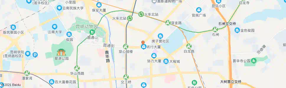 昆明席子营(穿金路)_公交站地图_昆明公交_妙搜公交查询2025
