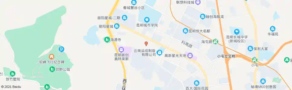 昆明海源北路中段(贵研铂业)_公交站地图_昆明公交_妙搜公交查询2025