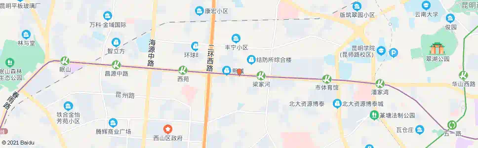 昆明近华浦路口(人民西路)_公交站地图_昆明公交_妙搜公交查询2025