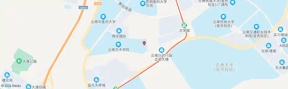 昆明青教公寓_公交站地图_昆明公交_妙搜公交查询2025