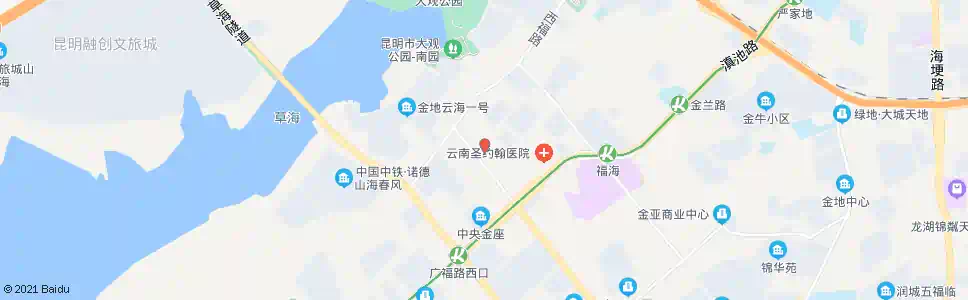 昆明阳光花园小区(日新西路)_公交站地图_昆明公交_妙搜公交查询2025
