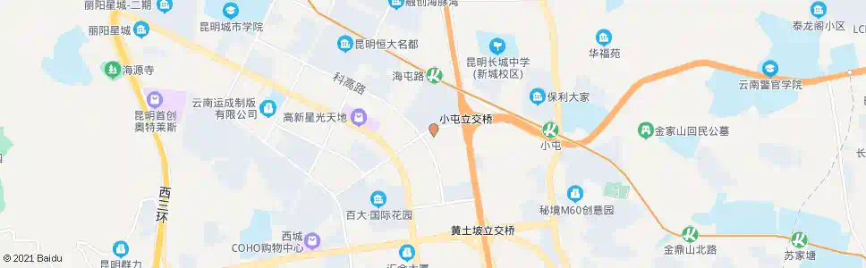 昆明高新开发区(科锦路)_公交站地图_昆明公交_妙搜公交查询2025