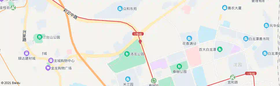 昆明洛龙公园(彩云南路)_公交站地图_昆明公交_妙搜公交查询2025