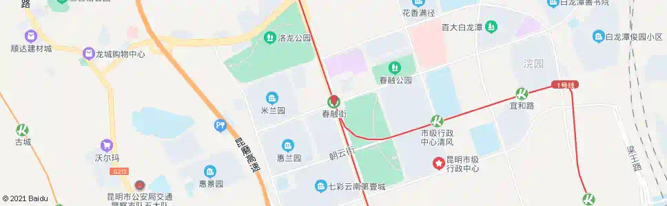昆明春融街站_公交站地图_昆明公交_妙搜公交查询2025