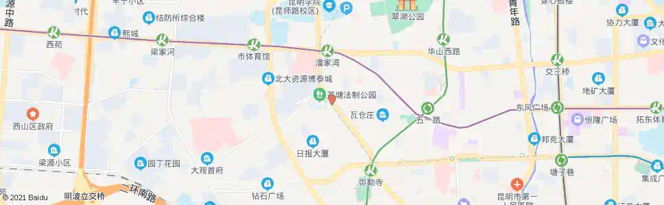 昆明新闻路口西昌路_公交站地图_昆明公交_妙搜公交查询2025