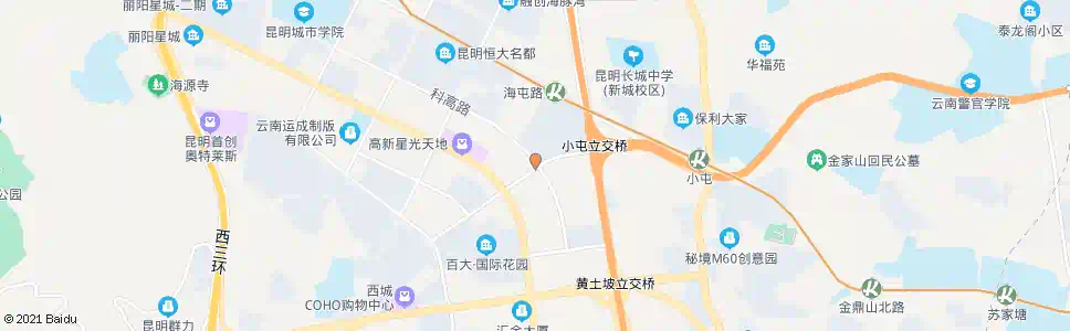 昆明科高路口科发路_公交站地图_昆明公交_妙搜公交查询2025
