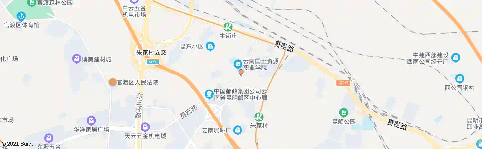 昆明昌宏路口经牛路_公交站地图_昆明公交_妙搜公交查询2025