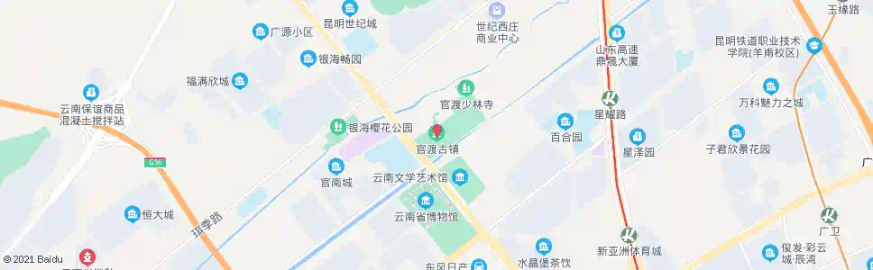 昆明官渡古镇(云秀路)_公交站地图_昆明公交_妙搜公交查询2025