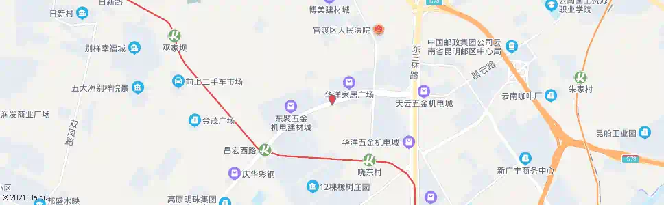 昆明东三环路口昌宏路_公交站地图_昆明公交_妙搜公交查询2025