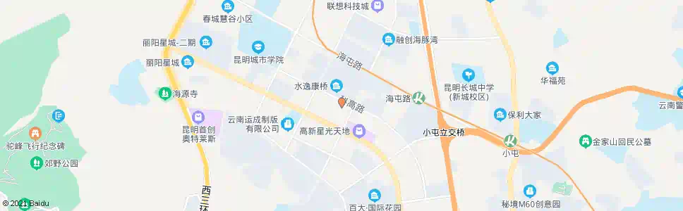 昆明高新开发区管委会_公交站地图_昆明公交_妙搜公交查询2025