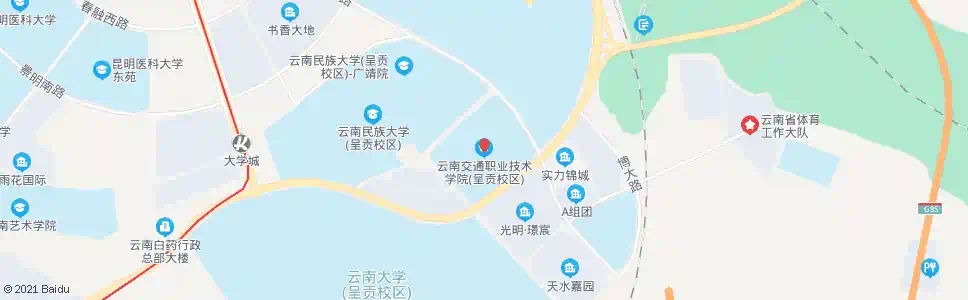 昆明云南交通职业技术学院_公交站地图_昆明公交_妙搜公交查询2025