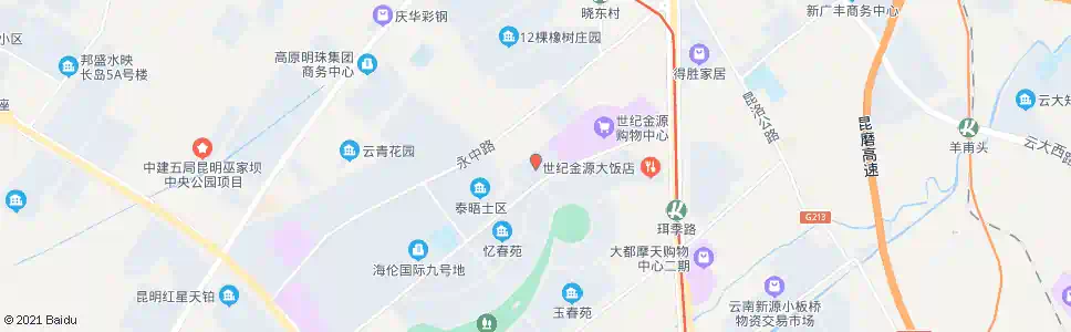 昆明茗春苑_公交站地图_昆明公交_妙搜公交查询2025