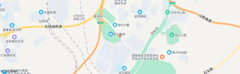 昆明春漫大道路口拓翔路_公交站地图_昆明公交_妙搜公交查询2025