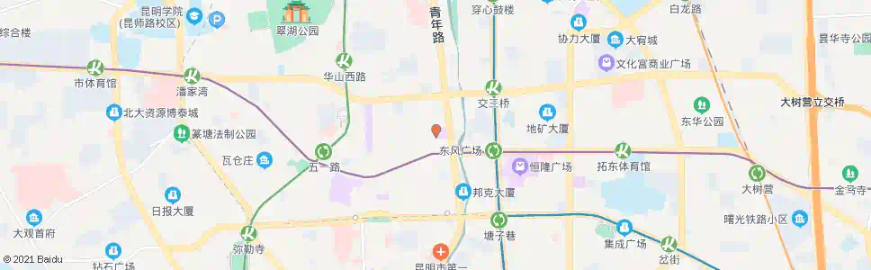 昆明威远街口(护国路)_公交站地图_昆明公交_妙搜公交查询2025