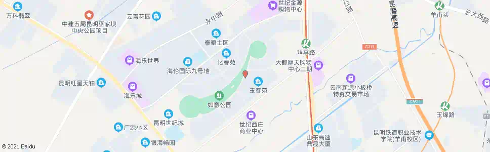 昆明玉春苑三号门_公交站地图_昆明公交_妙搜公交查询2025