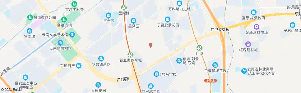 昆明子君村_公交站地图_昆明公交_妙搜公交查询2025