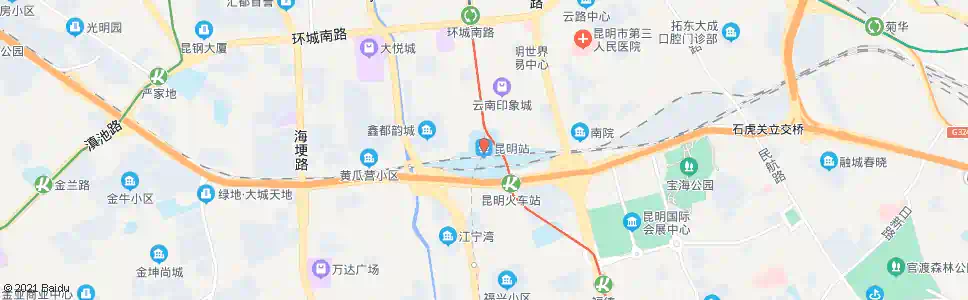昆明环城南路口北京路_公交站地图_昆明公交_妙搜公交查询2025