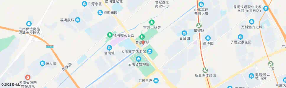 昆明广福路口云秀路_公交站地图_昆明公交_妙搜公交查询2025