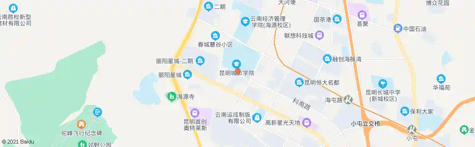 昆明商院路口(科高路)_公交站地图_昆明公交_妙搜公交查询2025