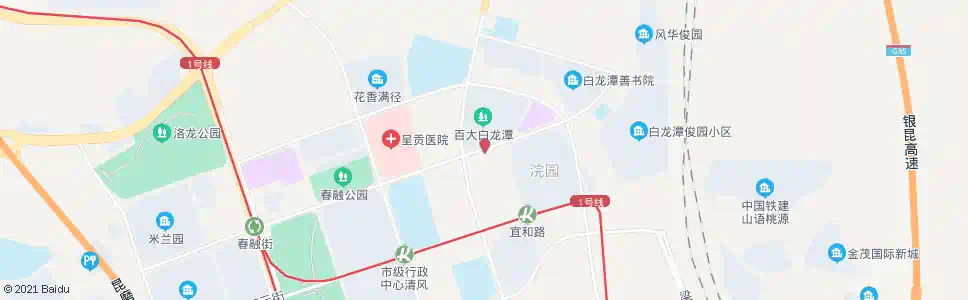 昆明景明北路口春融街_公交站地图_昆明公交_妙搜公交查询2025