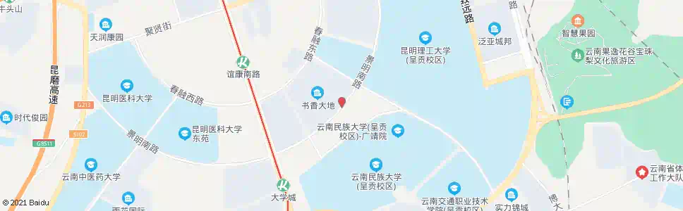 昆明万青路口景明南路_公交站地图_昆明公交_妙搜公交查询2025