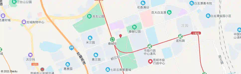 昆明春融街彩云南路口_公交站地图_昆明公交_妙搜公交查询2025