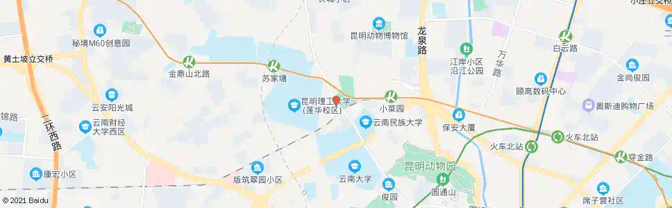 昆明莲花池公园西门_公交站地图_昆明公交_妙搜公交查询2025