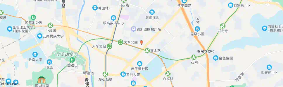 昆明联盟路口(穿金路口)_公交站地图_昆明公交_妙搜公交查询2025