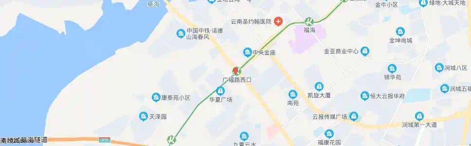 昆明广福路口滇池路_公交站地图_昆明公交_妙搜公交查询2025