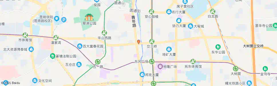 昆明青年路_公交站地图_昆明公交_妙搜公交查询2025