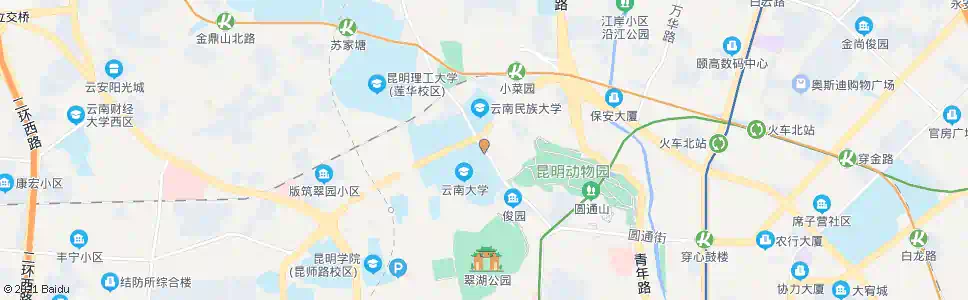昆明园西路口北门街_公交站地图_昆明公交_妙搜公交查询2025