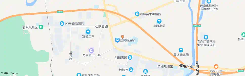 昆明宜良客运站_公交站地图_昆明公交_妙搜公交查询2025