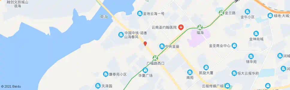 昆明平桥村(广福路)_公交站地图_昆明公交_妙搜公交查询2025