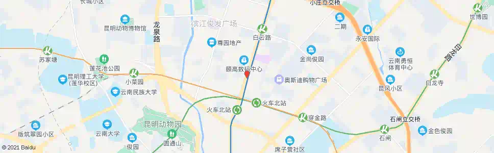 昆明凤凰新村(奥斯迪购物广场)_公交站地图_昆明公交_妙搜公交查询2025