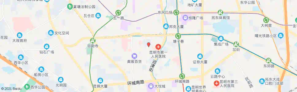 昆明后新街_公交站地图_昆明公交_妙搜公交查询2025