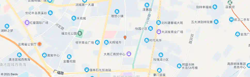 昆明希望路口前程路_公交站地图_昆明公交_妙搜公交查询2025