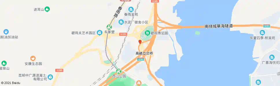 昆明高峣(高海公路匝道口)_公交站地图_昆明公交_妙搜公交查询2025