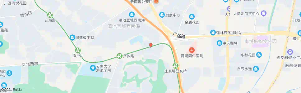 昆明广福路口红塔东路_公交站地图_昆明公交_妙搜公交查询2025