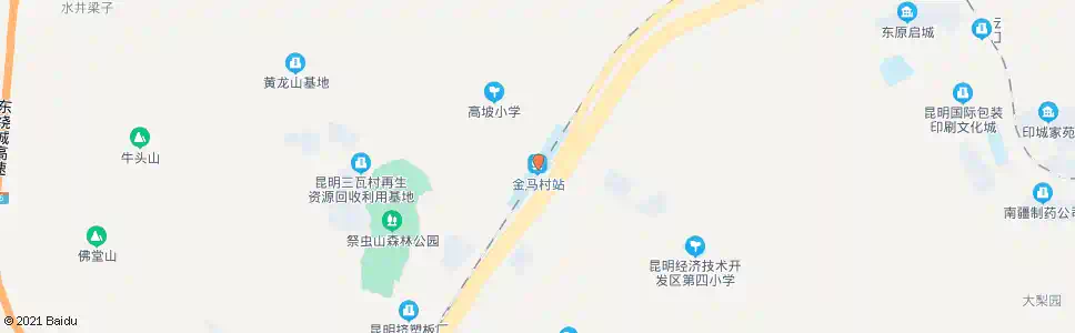 昆明金马村_公交站地图_昆明公交_妙搜公交查询2025