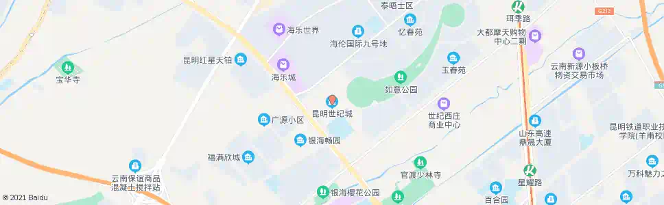 昆明世纪城路口_公交站地图_昆明公交_妙搜公交查询2025
