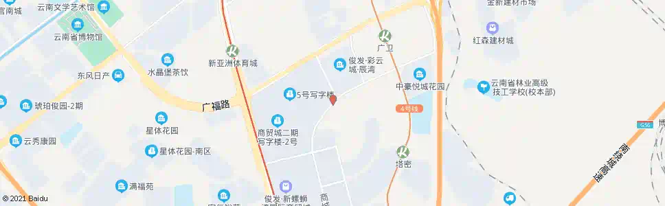 昆明螺蛳湾二期(商城大道)_公交站地图_昆明公交_妙搜公交查询2025